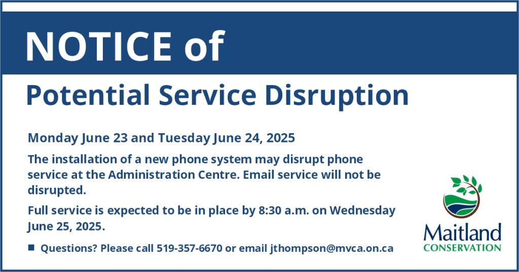 Notice of potential disruption to phone service on June 23 and June 24, 2025. 